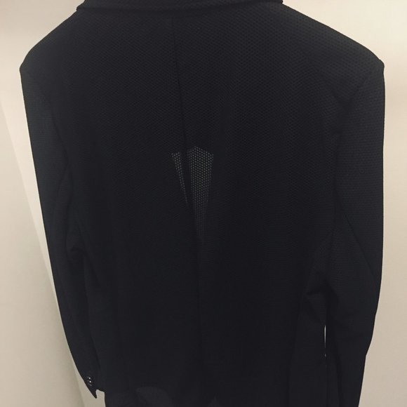 Zara Men's Ghost Black Pierced Mesh Casual Dress Jacket - Picture 13 of 15